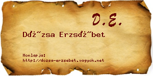 Dózsa Erzsébet névjegykártya