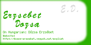 erzsebet dozsa business card